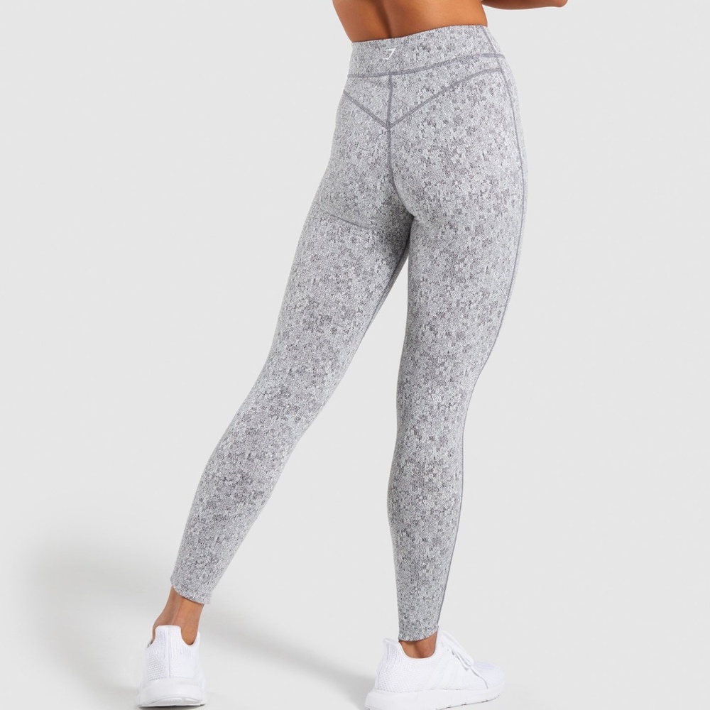GYMSHARK | Fleur Texture Leggings Charcoal Marl - Picture 7 of 8